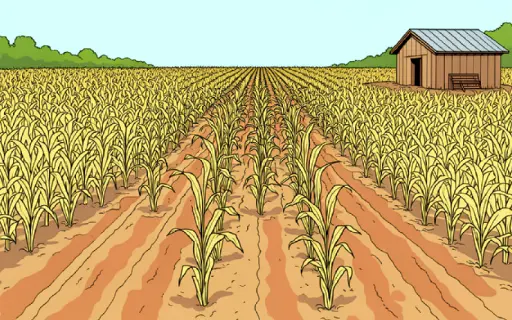 Corn Fields and Still Yard