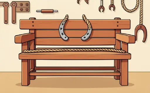 Rope and Horseshoe Bench